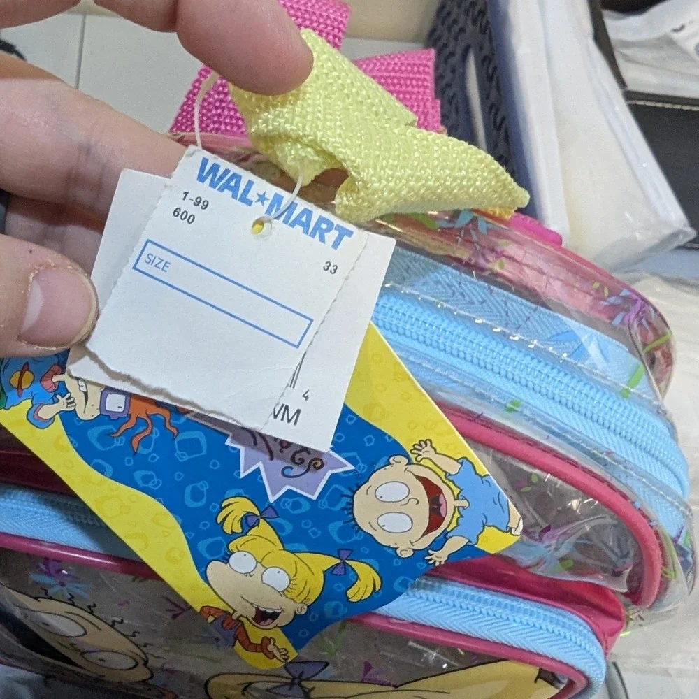 Rugrats Mini Backpack Kids‎ One Size Pink Clear New NWT Vintage 1999 Nickelodeon